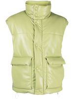 Nanushka gilet en cuir à design matelassé - Vert