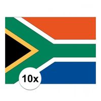 10x stuks Stickertjes van vlag van Zuid Afrika   -