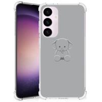 Samsung Galaxy S24 Plus Stevig | Bumper Hoesje | Grijs Baby Olifant