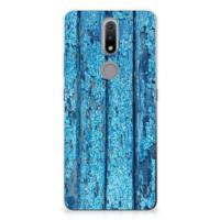 Nokia 2.4 | Bumper Hoesje | Wood Blue
