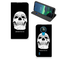 Mobiel BookCase Nokia 1.4 Skull Eyes