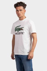 Lacoste Signature Logo T-Shirt Heren Wit - Maat S - Kleur: Wit | Soccerfanshop