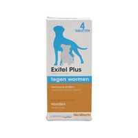 No Worm Exitel Plus Hond - 4 tabletten (vanaf 0,5 kg)