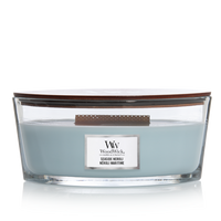 WoodWick Geurkaars Ellipse Seaside Neroli - 9 cm / 19 cm - thumbnail