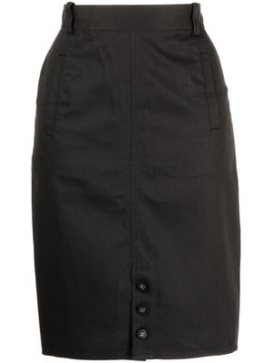 CHANEL Pre-Owned 1990 kokerrok met CC knopen - Bruin