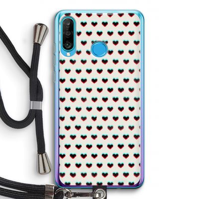 Hartjes: Huawei P30 Lite Transparant Hoesje met koord