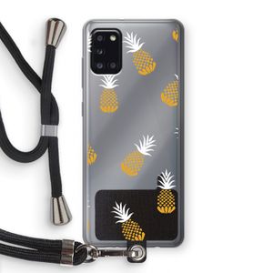 Ananasjes: Samsung Galaxy A31 Transparant Hoesje met koord