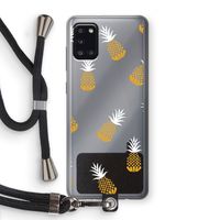 Ananasjes: Samsung Galaxy A31 Transparant Hoesje met koord
