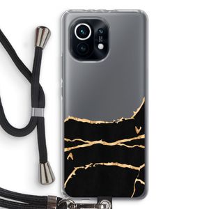 Gouden marmer: Xiaomi Mi 11 Transparant Hoesje met koord