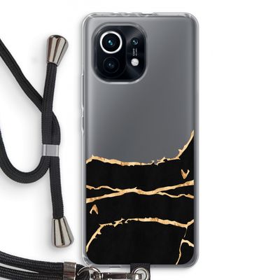 Gouden marmer: Xiaomi Mi 11 Transparant Hoesje met koord