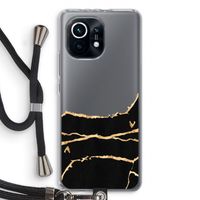 Gouden marmer: Xiaomi Mi 11 Transparant Hoesje met koord