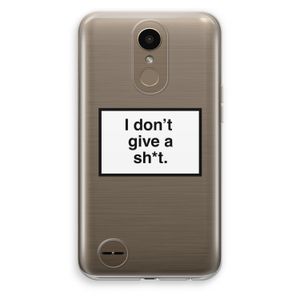 Don't give a shit: LG K10 (2017) Transparant Hoesje