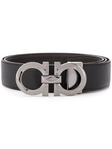 Ferragamo ceinture Gancini à design réversible - Noir