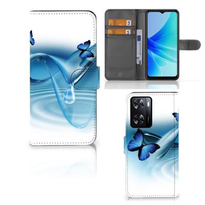 PPO A57 | A57s | A77 4G | Telefoonhoesje | Met pasjeshouder | Vlinders