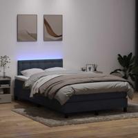 Boxspring met matras en LED fluweel donkergrijs 120x210 cm
