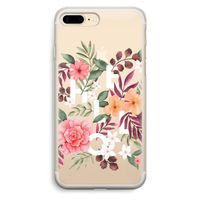 Hello in flowers: iPhone 7 Plus Transparant Hoesje