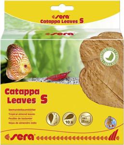 Sera Catappa Leaves S 10-15cm - Natuurlijke Waterbehandeling voor Aquaria, 10 Stuks