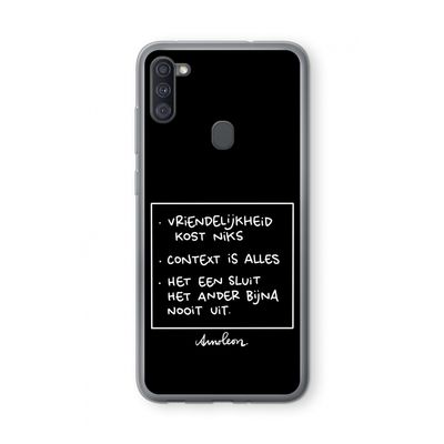 Mijn Motto's: Samsung Galaxy A11 Transparant Hoesje