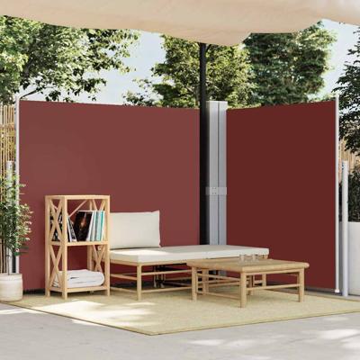Windscherm uittrekbaar 180x600 cm bruin