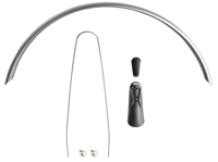Eurofender snello achterspatbord 46mm - 28 inch smoke / titanium