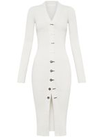 Dion Lee robe nervuré à coupe mi-longue - Blanc