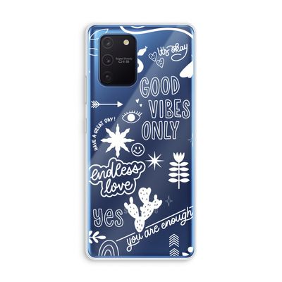 Good vibes: Samsung Galaxy Note 10 Lite Transparant Hoesje
