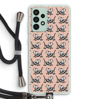 Zwarte poes: Samsung Galaxy A52s 5G Transparant Hoesje met koord