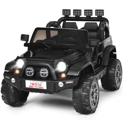 12V Elektrische Auto Batterij Aangedreven Elektrisch Voertuig met 2 Zitplaatsen 123 x 80 x 80 cm Zwart