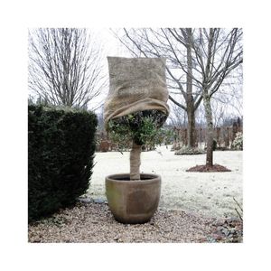 2x Plantenhoes jute naturel 1,5 m x 125 cm anti-vorst