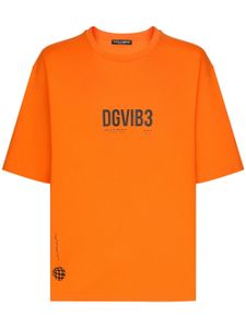 Dolce & Gabbana DGVIB3 t-shirt en coton à slogan imprimé - Orange