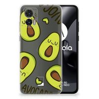 Motorola Edge 30 Neo Telefoonhoesje met Naam Avocado Singing - thumbnail