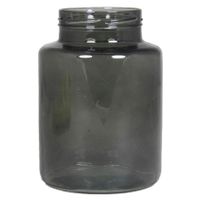 Bloemenvaas - smoke grijs/transparant glas - H20 x D14.5 cm