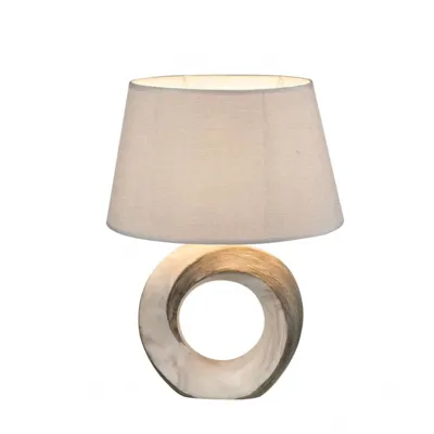 Tafellamp met stoffen kap Globo Jeremy 41 cm