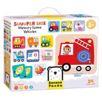 Banana Panda - grote memory spel voertuigen - 24st.