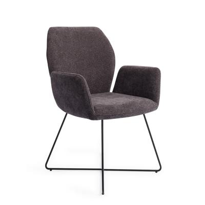 Jesper Home Eetkamerstoel 'Misaki' Cross Black, kleur Almost Black