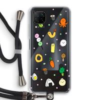 Happy bento friends: Huawei P40 Lite Transparant Hoesje met koord
