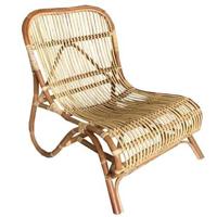 Sweet Living - Naturelkleurige Rotan Loungestoel - 59x78xH77 cm