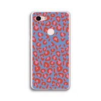 Leopard blue: Google Pixel 3 XL Transparant Hoesje