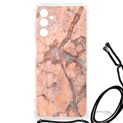 Samsung Galaxy A13 5G | A04s Anti-Shock Hoesje Marmer Oranje Samsung Galaxy A13 5G | A04s Anti-Shock Hoesje Marmer Oranje