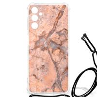 Samsung Galaxy A13 5G | A04s Anti-Shock Hoesje Marmer Oranje