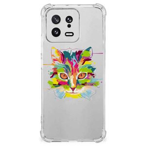 Xiaomi 13 Stevig Bumper Hoesje Cat Color