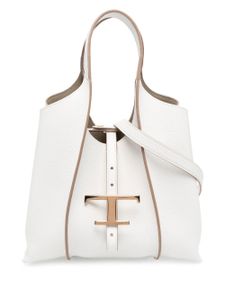 Tod's sac cabas Timeless à breloque logo - Blanc