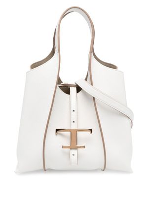 Tod's sac cabas Timeless à breloque logo - Blanc