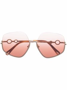 Chloé Eyewear lunettes de soleil à monture oversize - Or