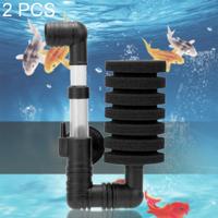 2 PC's / wandmodel Aquarium Mini dubbele hoofd pneumatische dempen biochemische katoen Filter 2 PC's / wandmodel Aquarium Mini dubbele hoofd pneumatische dempen biochemische katoen Filter