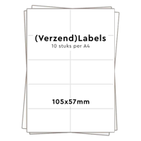 Huismerk 10 stickers per A4 (105x57mm) Huismerk 10 stickers per A4 (105x57mm)