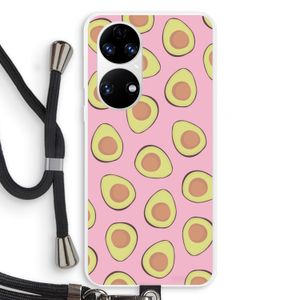 Dancing avocados: Huawei P50 Transparant Hoesje met koord
