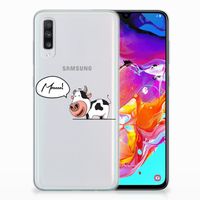 Samsung Galaxy A70 Telefoonhoesje met Naam Cow