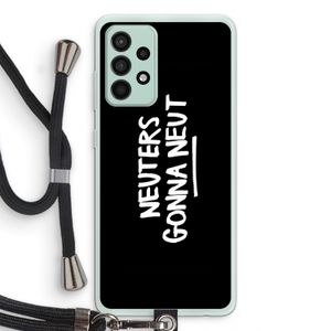 Neuters (zwart): Samsung Galaxy A52s 5G Transparant Hoesje met koord