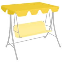 VidaXL Vervangingsluifel voor schommelbank 150/130x105/70 cm geel